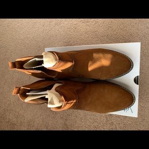 Woodcut whiskey bootie